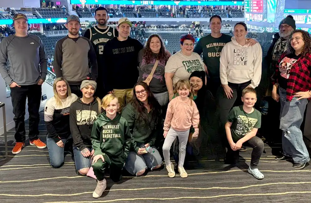 Staff and Family at Bucks game