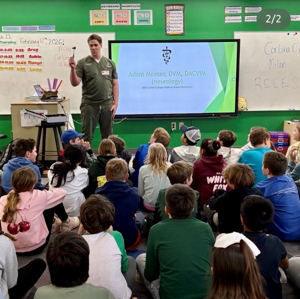 Dr. Moeser Speaking to Children